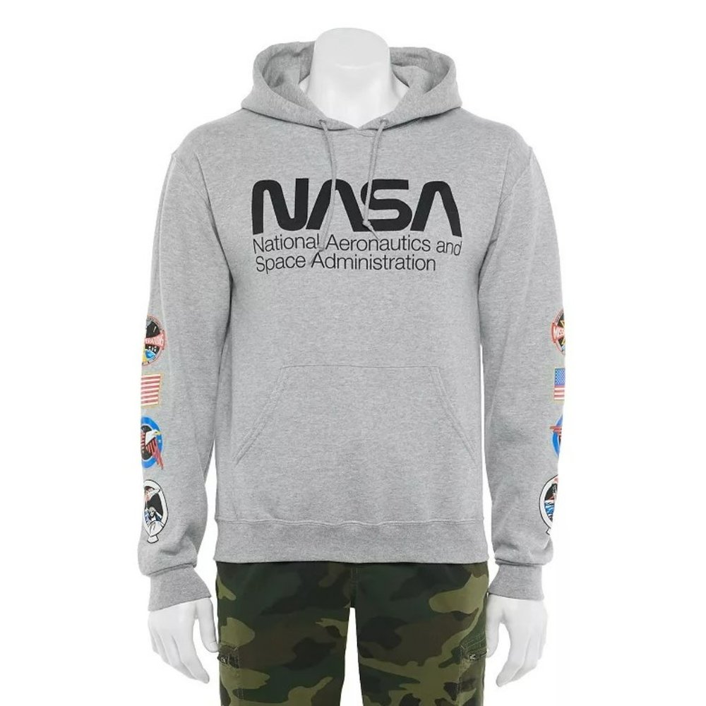 Men's Heather Gray NASA Hoodie